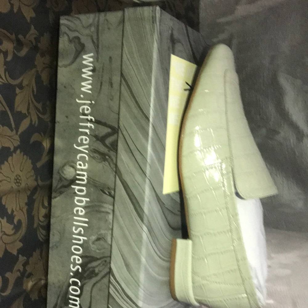 Jeffrey Campbell Ivory Croc Embossed Loafer - Picture 3 of 5